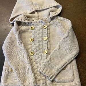 Cozy Knit Hooded Sweater for Kids - cream size 4T